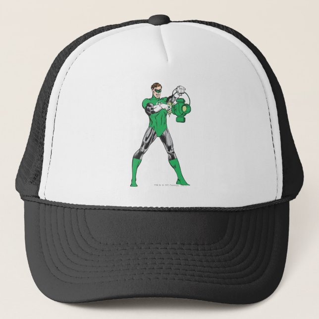Gorra De Camionero Linterna verde con linterna (Anverso)