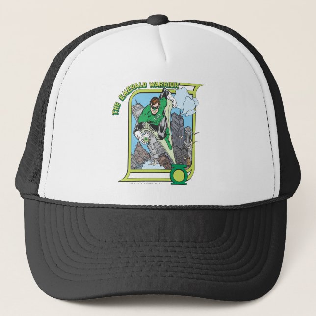 Gorra De Camionero Linterna verde - El guerrero esmeralda (Anverso)