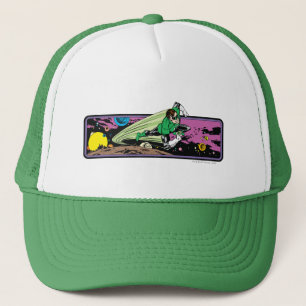 Gorra De Camionero Linterna verde en el espacio