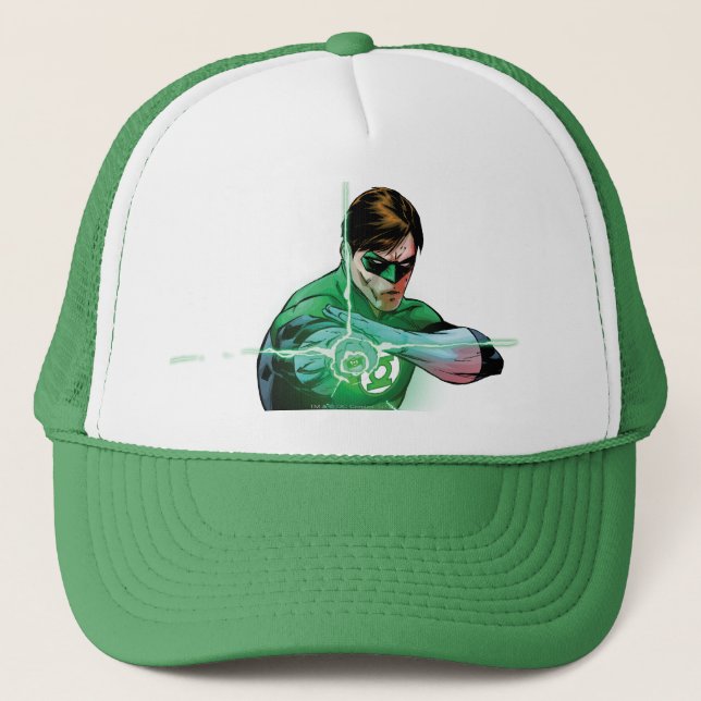 Gorra De Camionero Linterna verde y anillo brillante (Anverso)