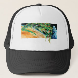 Gorra De Camionero Linternas de Gren que vuelan en espacio