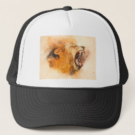 Gorra De Camionero Lion Fierce Roar Splatter