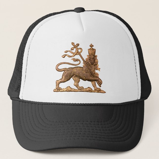 Gorra De Camionero Lion of Judah - Haile Selassie Trucker Cap - (Anverso)