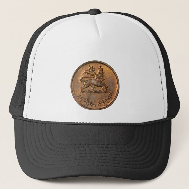 Gorra De Camionero Lion of Judah - Haile Selassie Trucker Cap - (Anverso)
