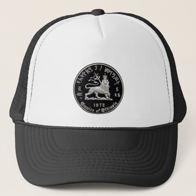 Gorra De Camionero Lion of Judah - Haile Selassie Trucker Cap - (Anverso)