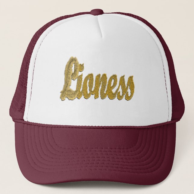 Gorra De Camionero Lioness - Furry Text (Anverso)