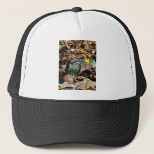 Gorra De Camionero Lirio de trucha amarilla y ciruela y caparazón de