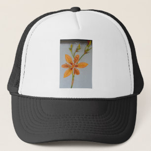 Gorra De Camionero Lirio Iris de manchas naranjas llamado lirio de za