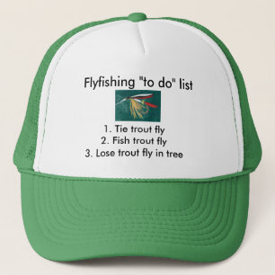 Gorra De Camionero Lista de actividades de pesca con mosca