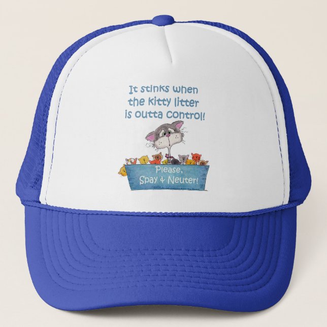 Gorra De Camionero Litro Kitty Stinks (Anverso)