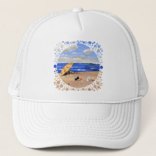 Gorra De Camionero Little Scottie Juega en la Playa