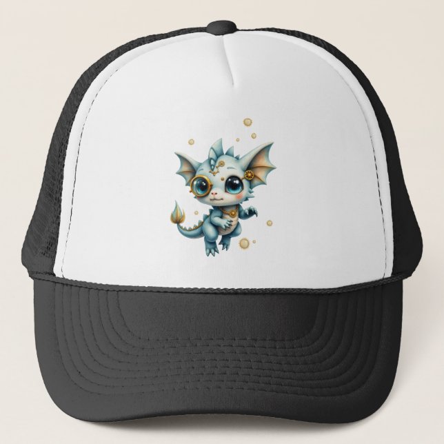 Gorra De Camionero Little Steam Dragon – Professional Chaos Engineer. (Anverso)