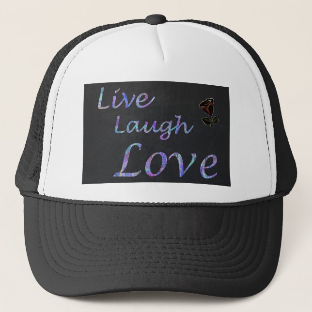 Gorra De Camionero Live Laugh Love (Anverso)