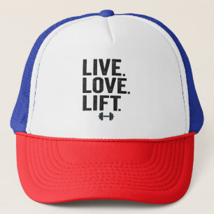 Gorra De Camionero Live Love Lift Funny Fitness Weight Lifting Gym