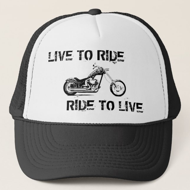 Gorra De Camionero Live to ride, Ride to live (Anverso)