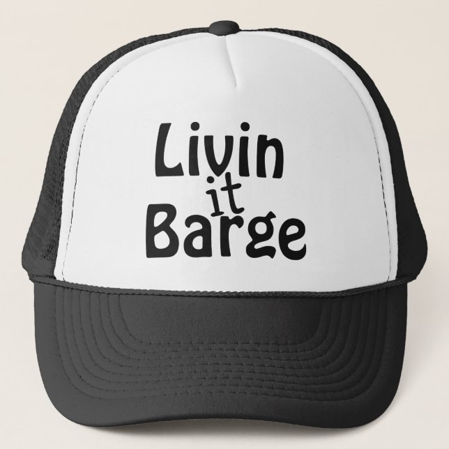 Gorra De Camionero Livin it Barge Canal Boat Captain (Anverso)