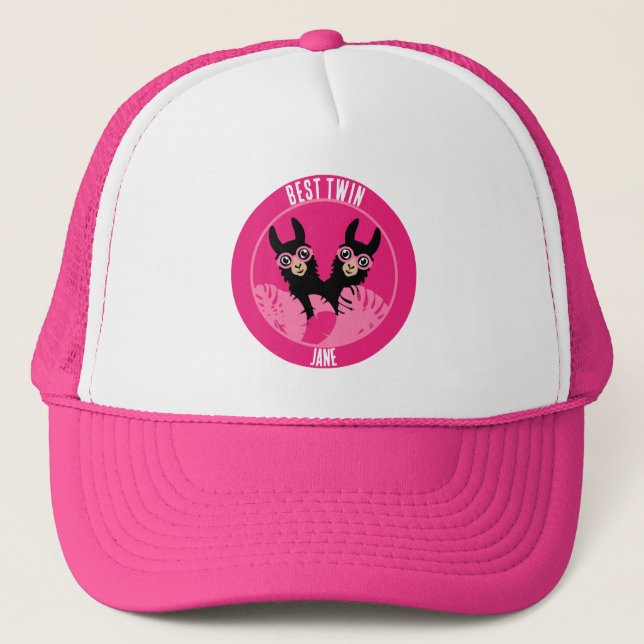 Gorra De Camionero Llama Alpaca Twin Chica (Anverso)