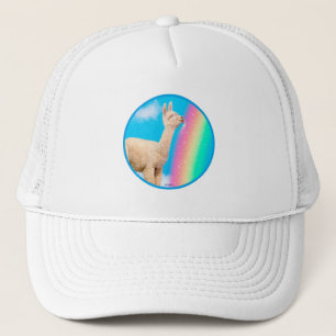 Gorra De Camionero Llama: Arcoiris golpeando