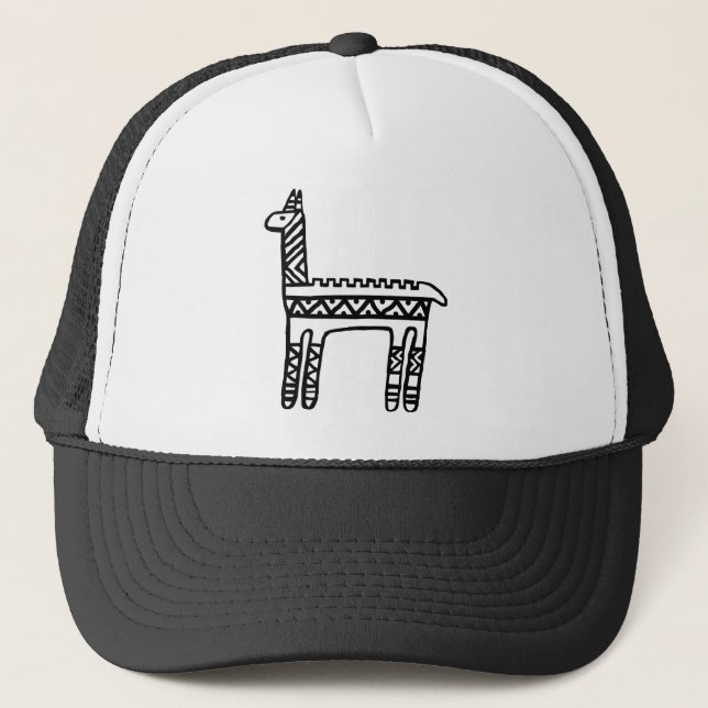 Gorra De Camionero Llama-BW (Anverso)