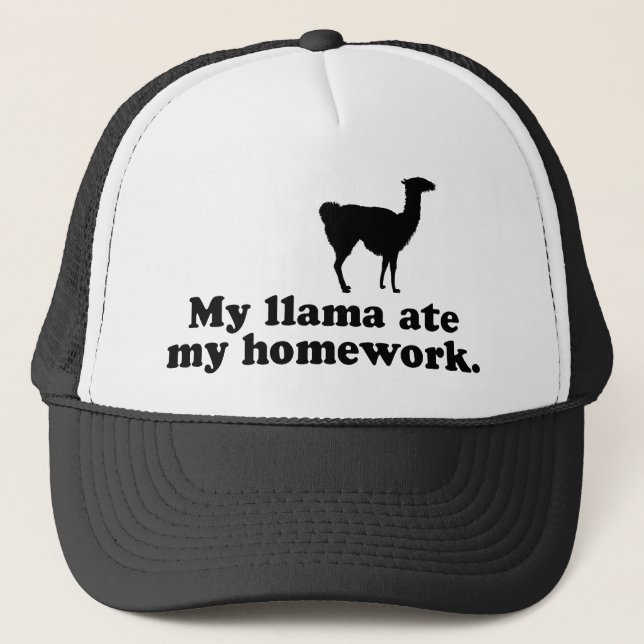 Gorra De Camionero Llama divertida (Anverso)