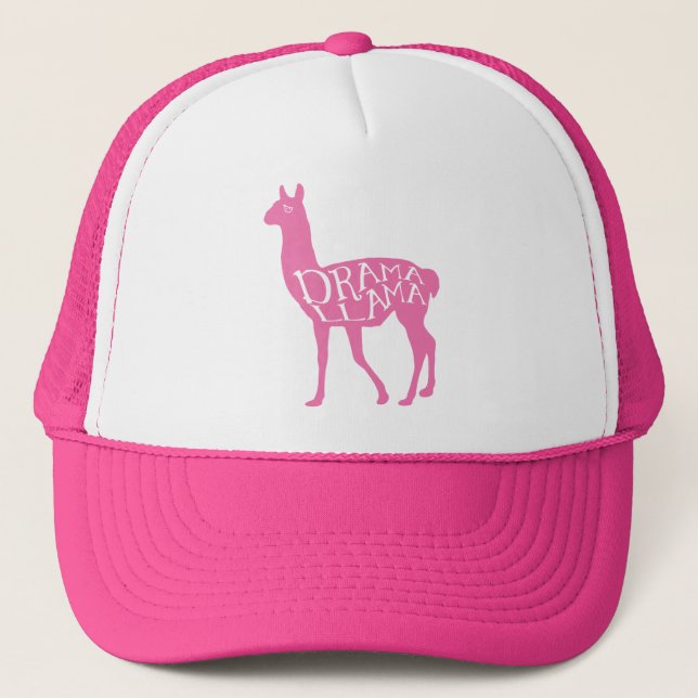 Gorra De Camionero Llama Drama Rosa (Anverso)
