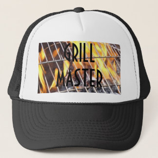 Gorra De Camionero Llamas en una parrilla, GRILLMASTER