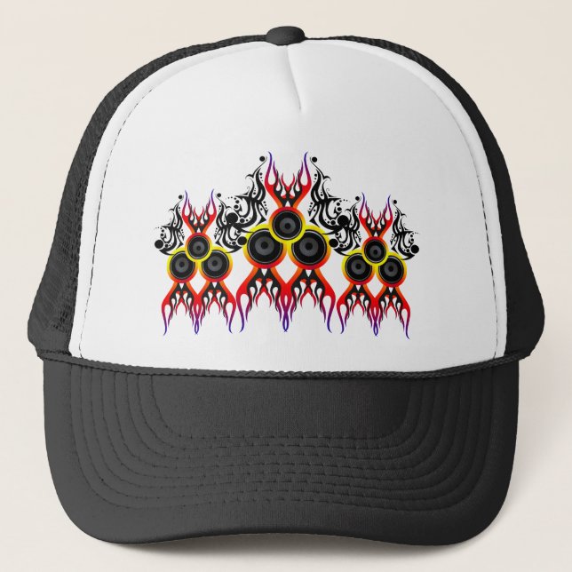 Gorra De Camionero Llamas sonoras (Anverso)