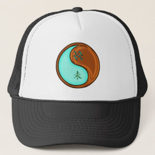 Gorra De Camionero Llavero de Acuario y Cabra de Madera