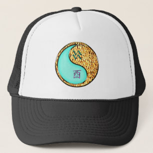 Gorra De Camionero Llavero de Acuario y Gallo de Fuego