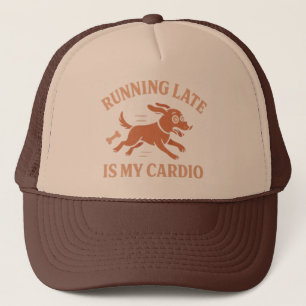 Gorra De Camionero Llegar Tarde Es Mi Cardio Perros Divertidos Amante