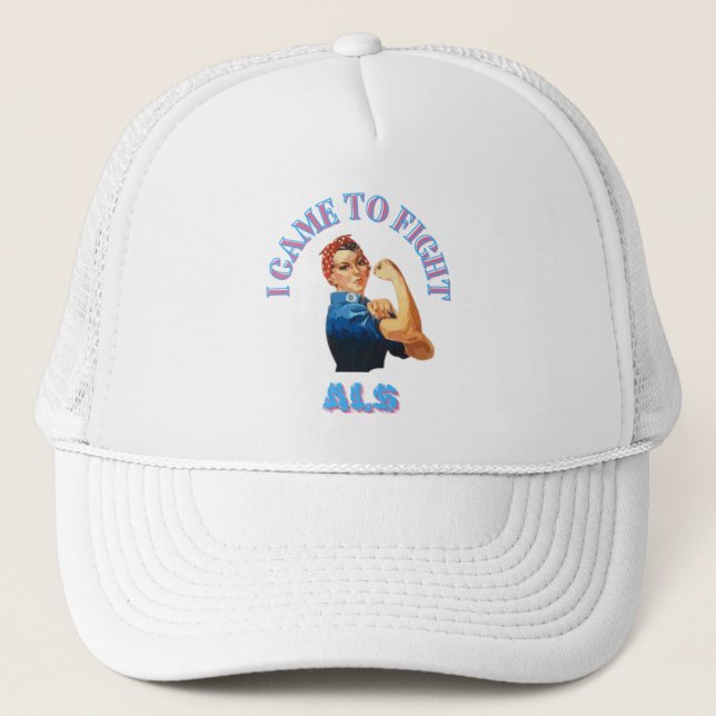 GORRA DE CAMIONERO LLEGUÉ A LUCHAR CONTRA EL UNISEX DE ALS/LOU GEHRIG (Anverso)
