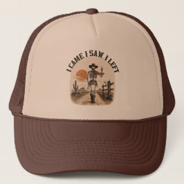 Gorra De Camionero Llegué. Vi. Me fui. Vaquero Esqueleto Gráfico