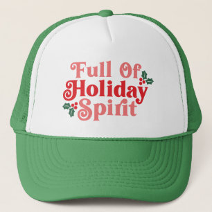 Gorra De Camionero Lleno de espíritu de vacaciones - Tipografía festi