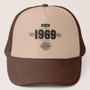 Gorra De Camionero Llevado en 1969 (Dark&Lightgrey)