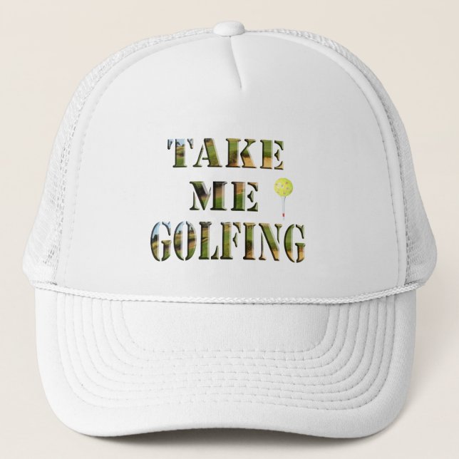 Gorra De Camionero Llévame Golfing, (Anverso)