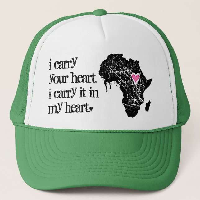 Gorra De Camionero Lleve el corazón de África (Anverso)