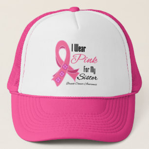 Gorra De Camionero Llevo a la hermana rosada del cáncer de pecho de