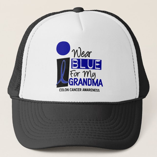 Gorra De Camionero Llevo el azul para mis camisetas del CÁNCER DE (Anverso)
