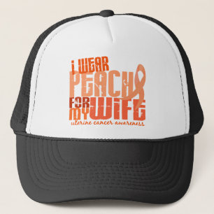 Gorra De Camionero Llevo el melocotón para mi cáncer uterino de la