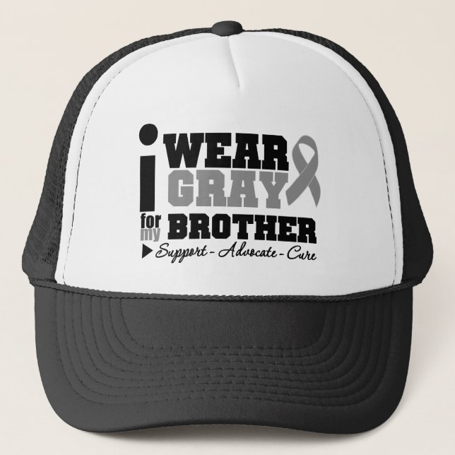 Gorra De Camionero Llevo la cinta gris para mi Brother (Anverso)