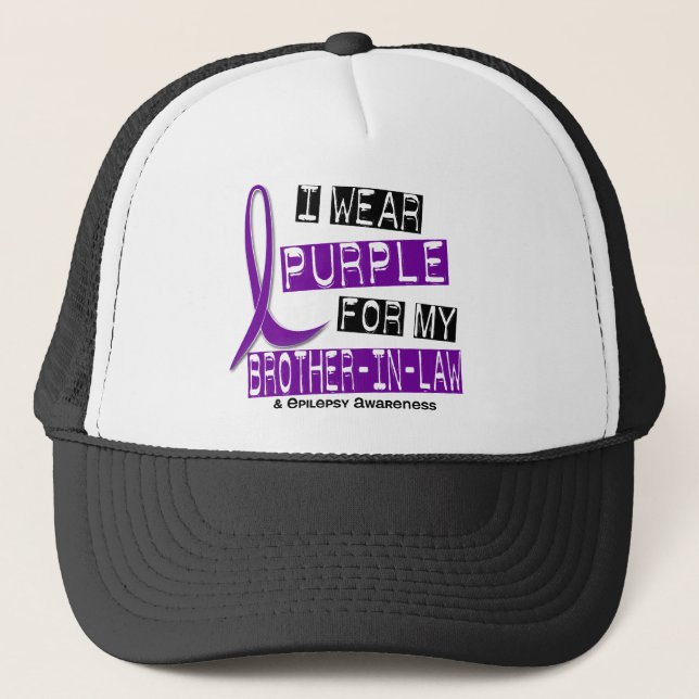 Gorra De Camionero Llevo la púrpura para mi epilepsia del cuñado 37 (Anverso)