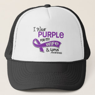 Gorra De Camionero Llevo la púrpura para mi lupus de la esposa 42