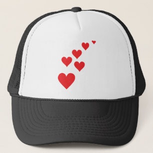 Gorra De Camionero Lluvia roja del amor del corazón - día de