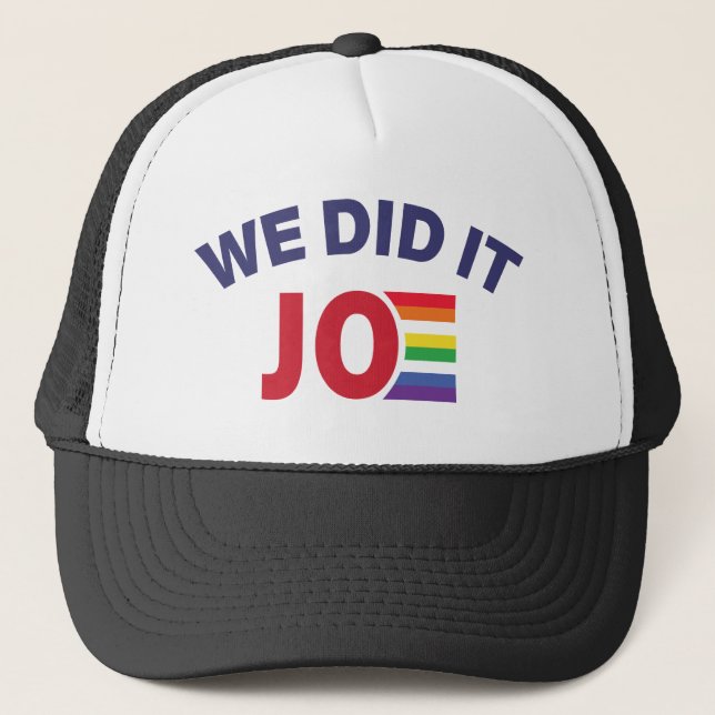 Gorra De Camionero Lo Hicimos Joe Rainbow Gay PriOrgullo (Anverso)