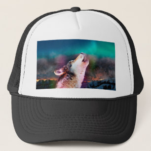 Gorra De Camionero Lobo aletargado en las montañas