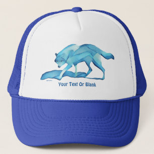 Gorra De Camionero Lobo Azul En Nieve