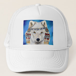 Gorra De Camionero Lobo Blanco
