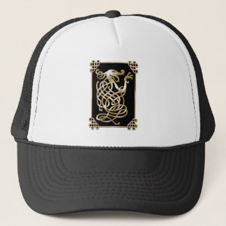 Gorra De Camionero Lobo celta - fondo negro