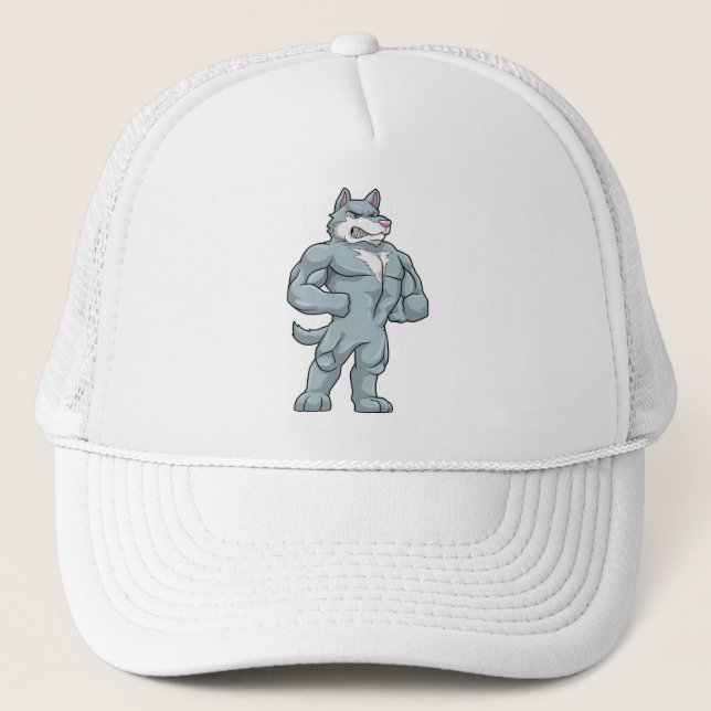 Gorra De Camionero Lobo como el caso de Bodybuilder (Anverso)
