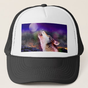 Gorra De Camionero Lobo de noche